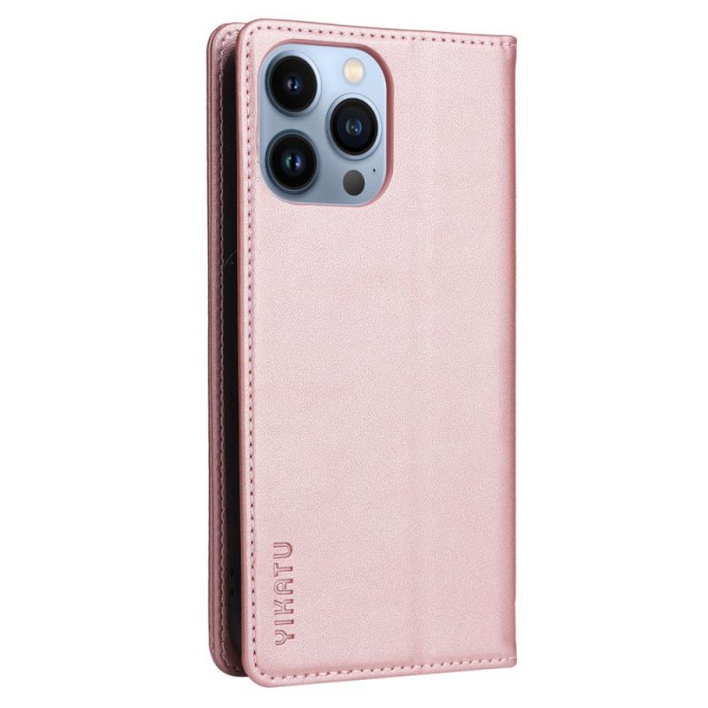 Cover iPhone 13 Pro Flip Cover Læder Stil Nitte Yikatu