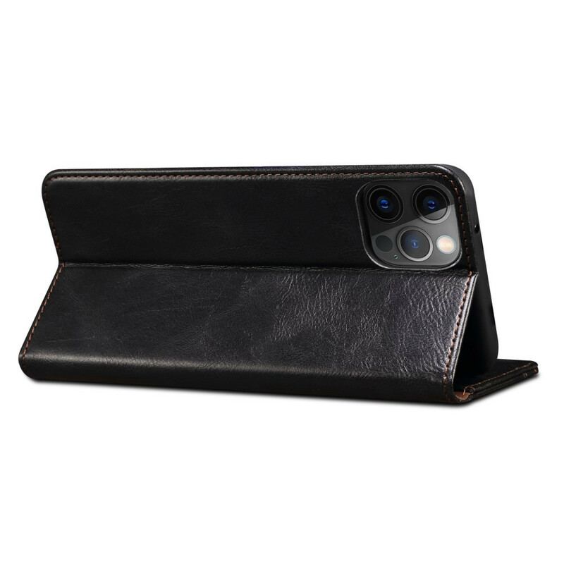 Cover iPhone 13 Pro Flip Cover Voksbehandlet Kunstlæder