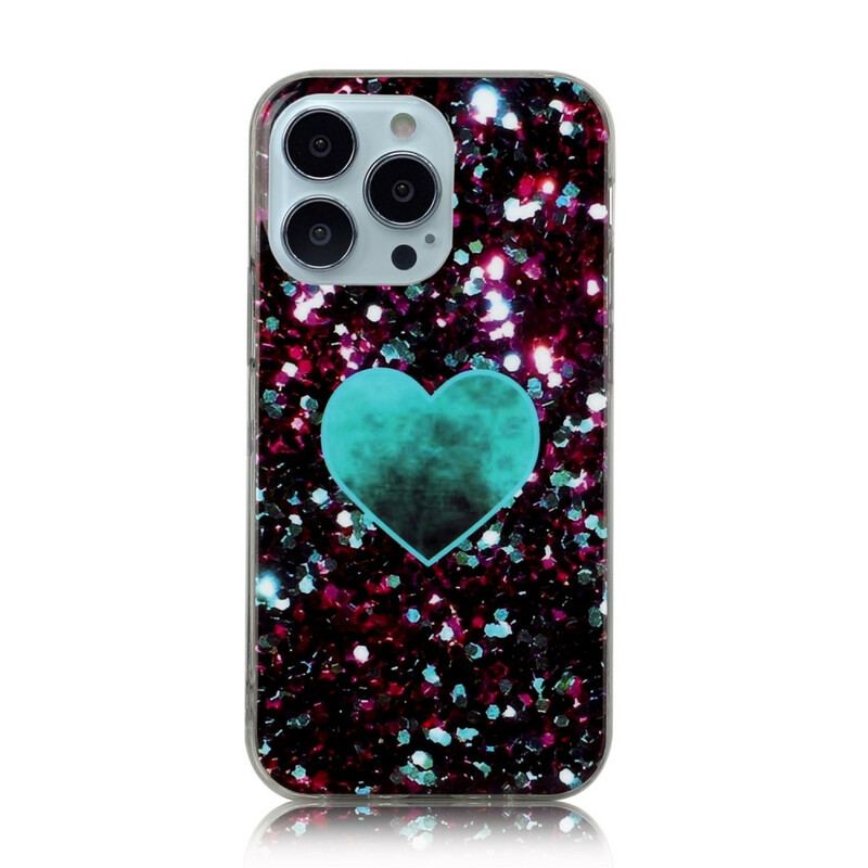 Cover iPhone 13 Pro Glitter Marmor