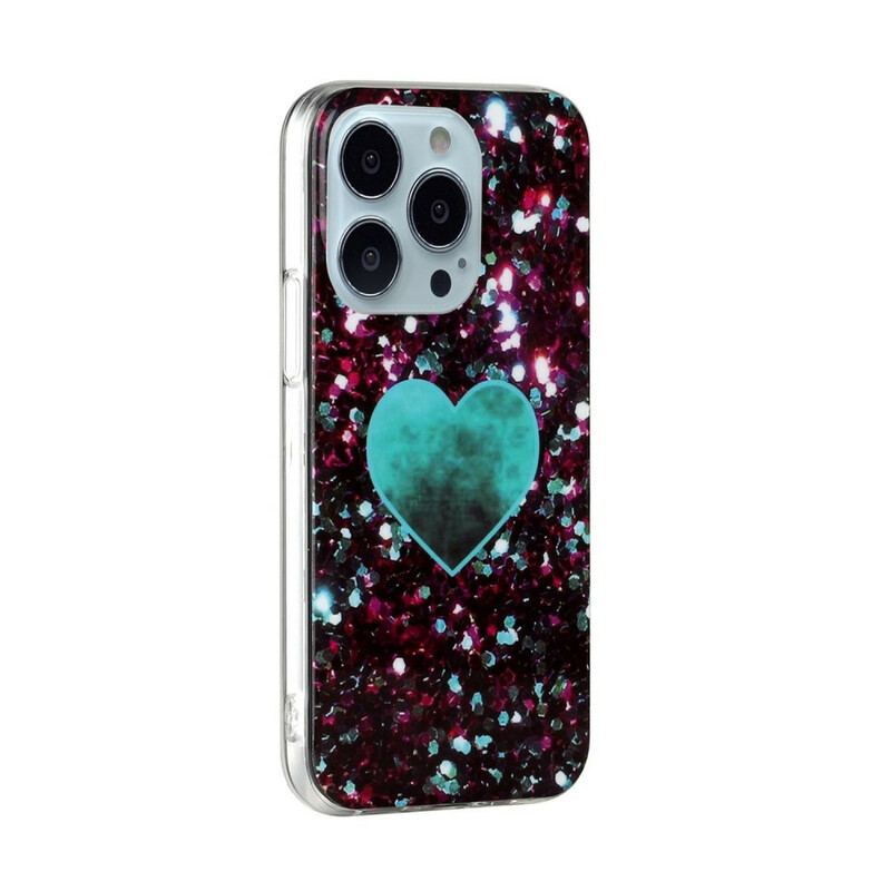 Cover iPhone 13 Pro Glitter Marmor