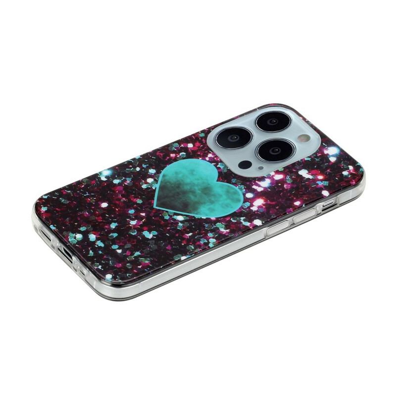 Cover iPhone 13 Pro Glitter Marmor