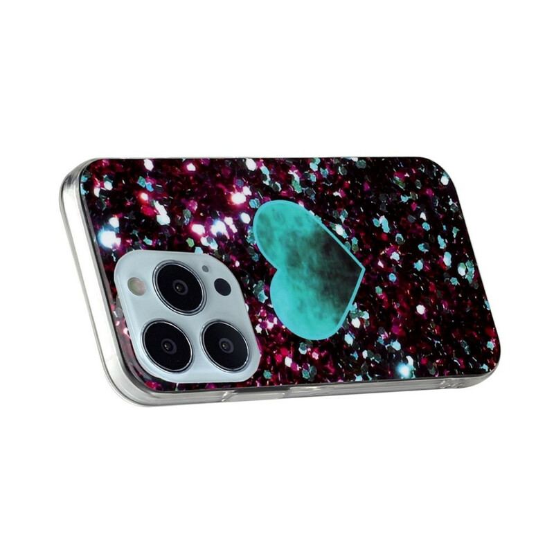 Cover iPhone 13 Pro Glitter Marmor