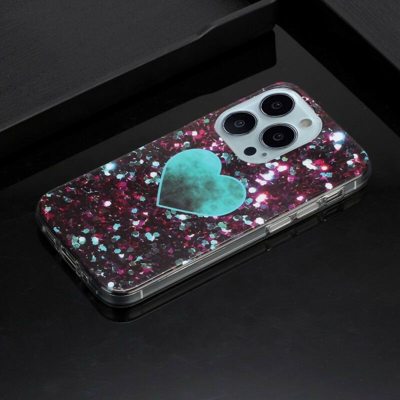 Cover iPhone 13 Pro Glitter Marmor