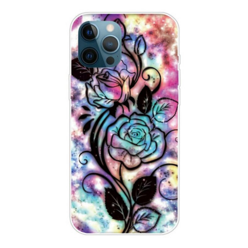 Cover iPhone 13 Pro Grafisk Blomst