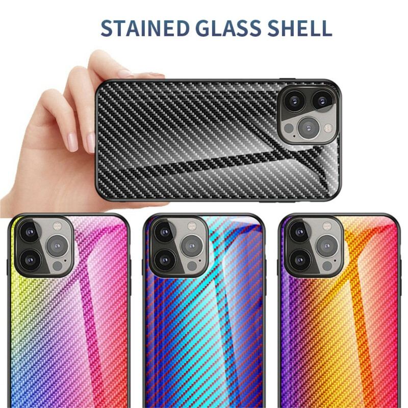 Cover iPhone 13 Pro Kulfiber Hærdet Glas