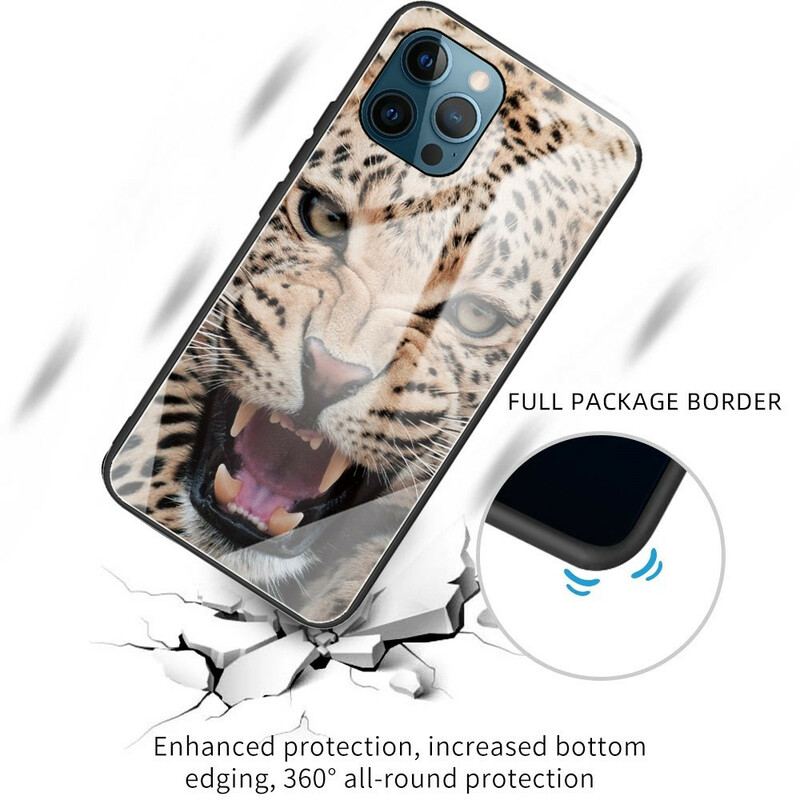 Cover iPhone 13 Pro Leopard Hærdet Glas