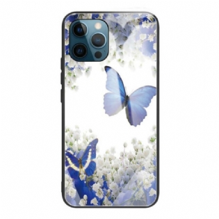 Cover iPhone 13 Pro Sommerfugle Design Hærdet Glas