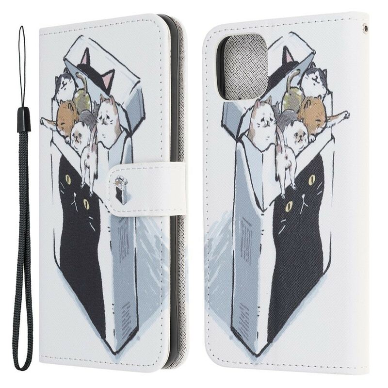 Flip Cover iPhone 13 Pro Med Snor Levering Thong Cats