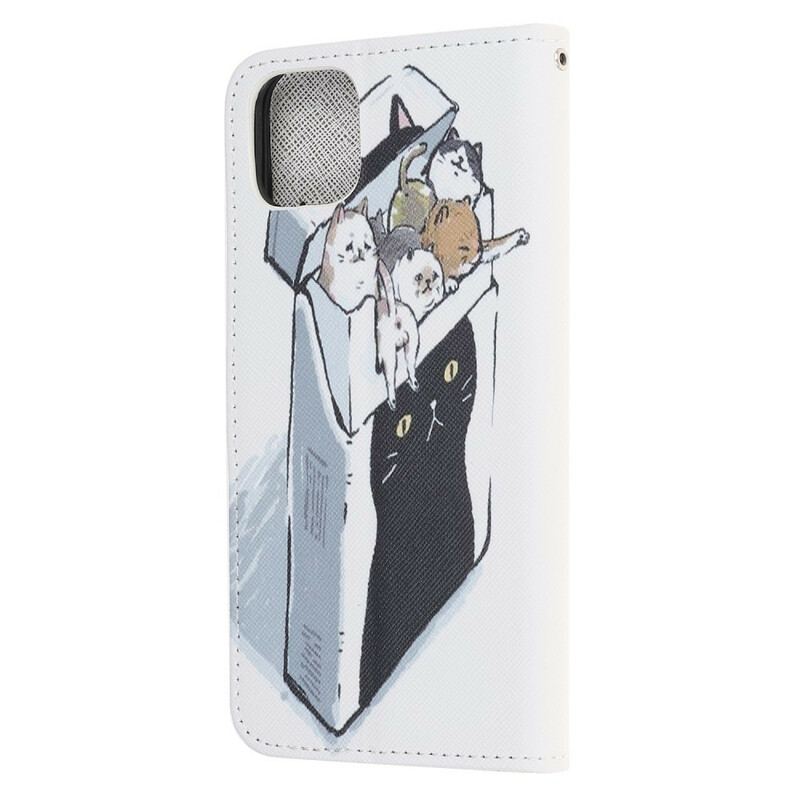 Flip Cover iPhone 13 Pro Med Snor Levering Thong Cats