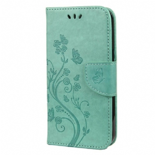 Flip Cover iPhone 13 Pro Med Snor Strappy Floral