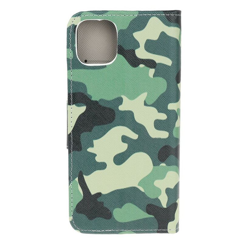 Flip Cover iPhone 13 Pro Militær Camouflage