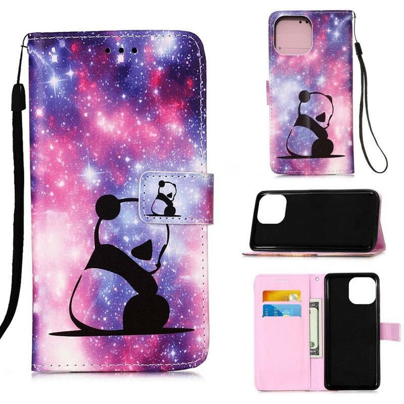 Flip Cover iPhone 13 Pro Panda Galaxy