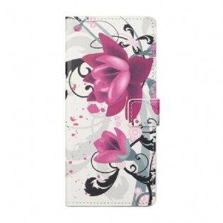 Flip Cover iPhone 13 Pro Tropiske Blomster