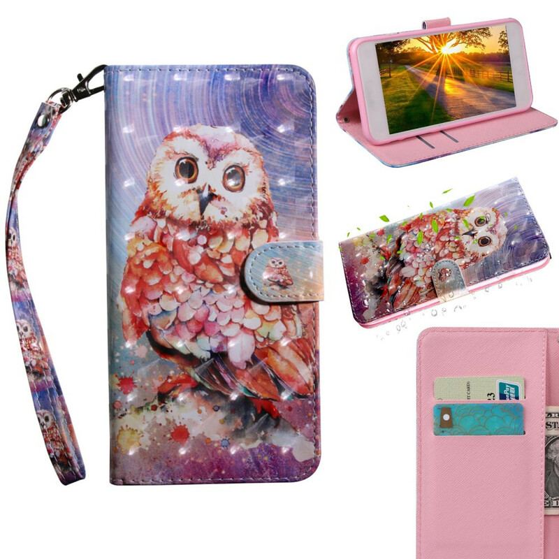 Læder Cover iPhone 13 Pro Lysplet Germain The Owl