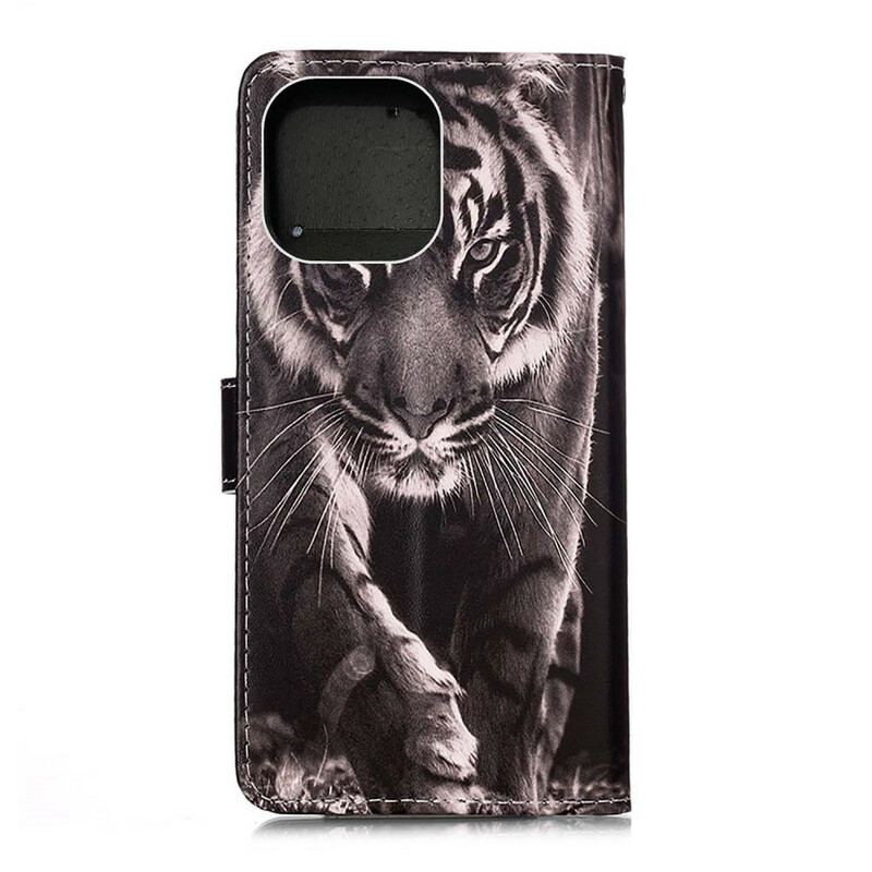 Læder Cover iPhone 13 Pro Nattiger