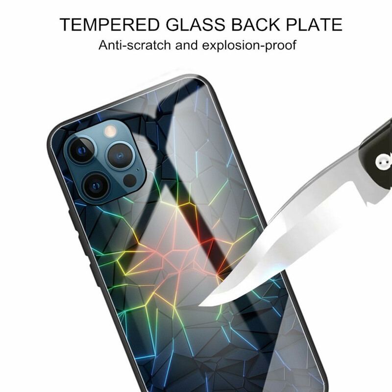 Mobilcover iPhone 13 Pro Geometri Hærdet Glas