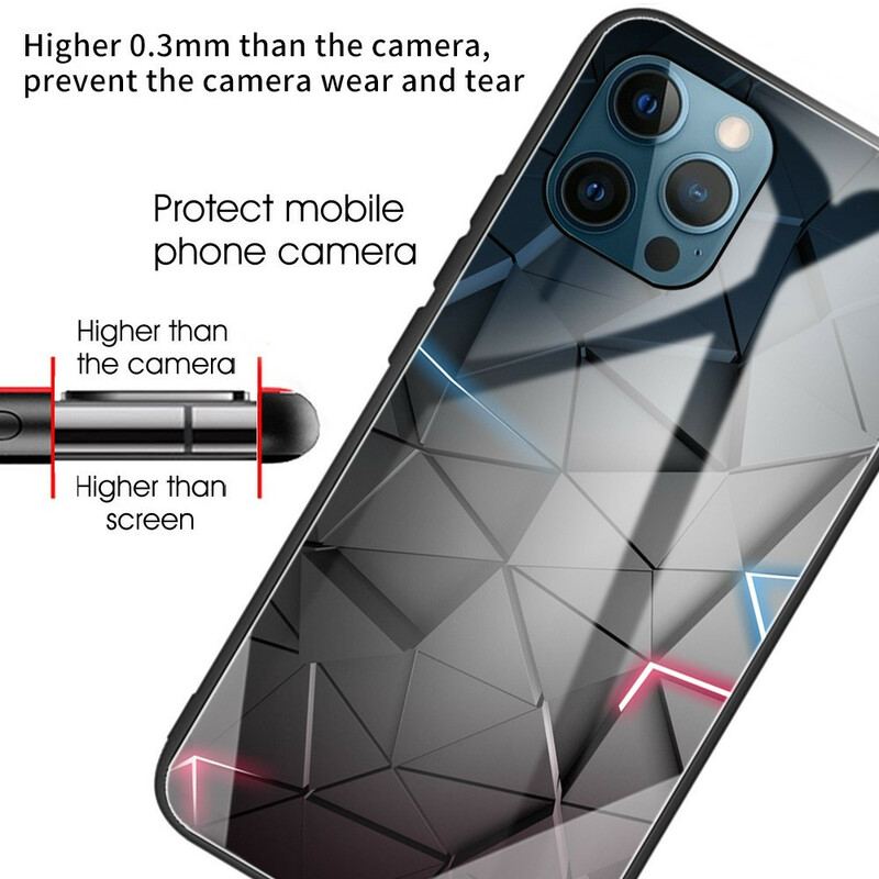 Mobilcover iPhone 13 Pro Hærdet Glas Geometri