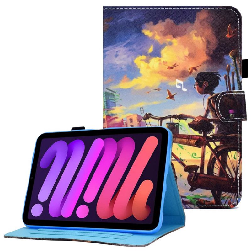 Flip Cover iPad Mini 6 (2021) Cykel Kunst