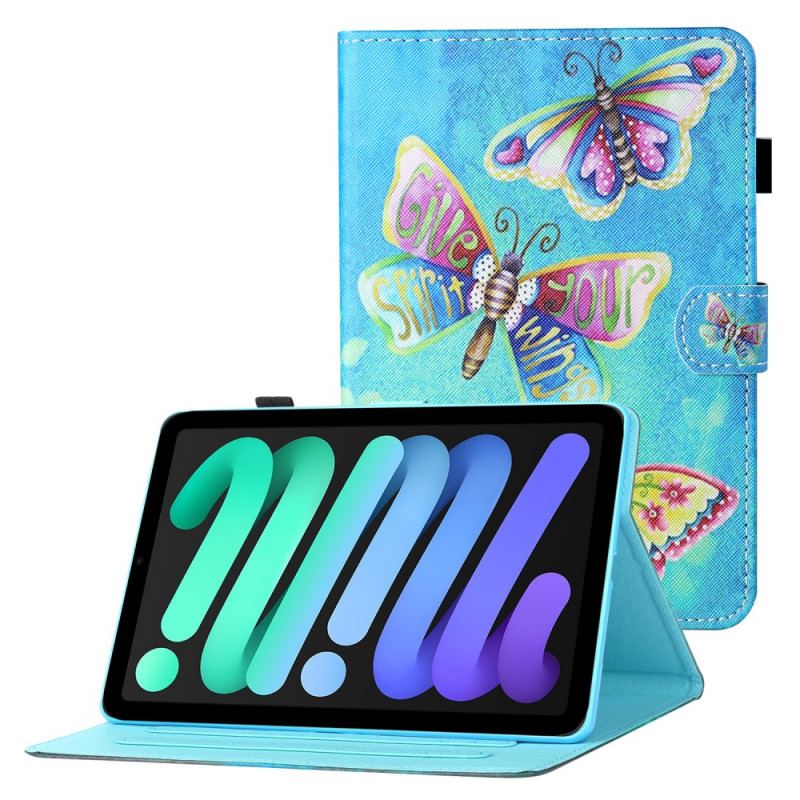 Flip Cover iPad Mini 6 (2021) Flerfarvede Sommerfugle