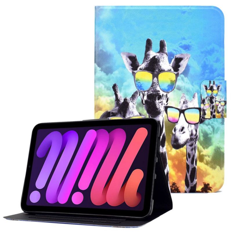 Flip Cover iPad Mini 6 (2021) Funky Giraffer