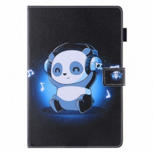 Flip Cover iPad Mini 6 (2021) Panda I Hovedtelefoner
