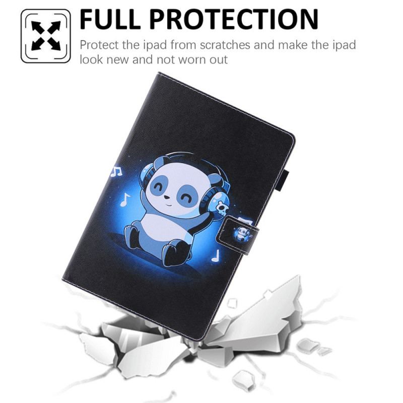 Flip Cover iPad Mini 6 (2021) Panda I Hovedtelefoner