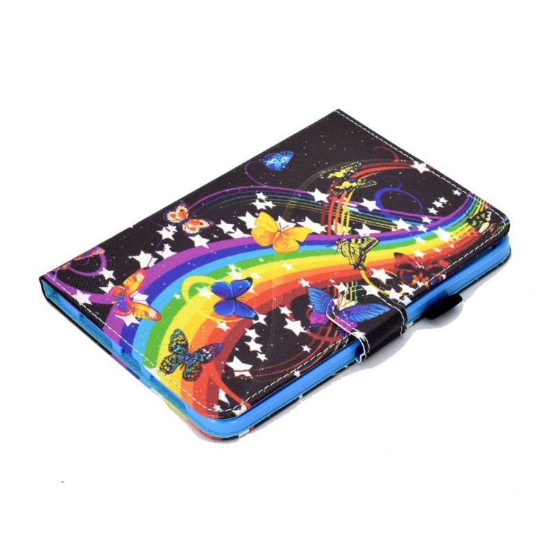 Flip Cover iPad Mini 6 (2021) Regnbue Sommerfugle