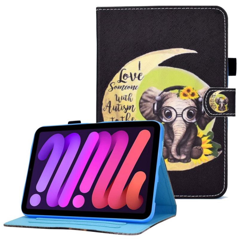 Flip Cover iPad Mini 6 (2021) Sjov Elefant