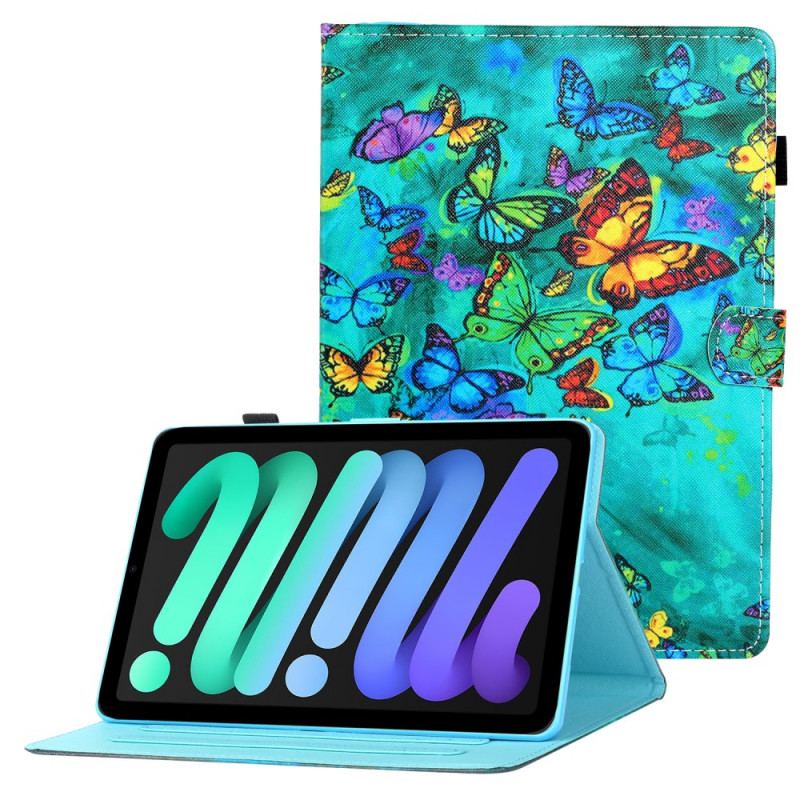 Flip Cover iPad Mini 6 (2021) Sommerfuglenes Flugt