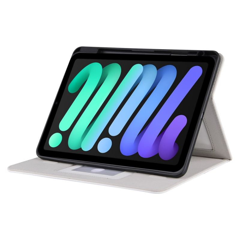 Læder Cover iPad Mini 6 (2021) Quiltet Kunstlæder Med Rem