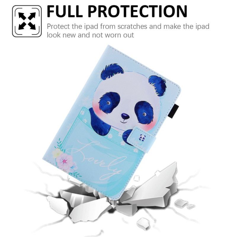 Læder Cover iPad Mini 6 (2021) Sød Panda