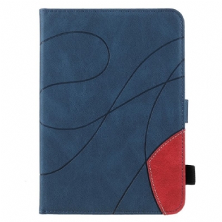 Læder Cover iPad Mini 6 (2021) Tofarvet Design