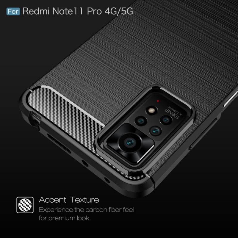 Cover Xiaomi Redmi Note 11 Pro / 11 Pro 5G Børstet Kulfiber