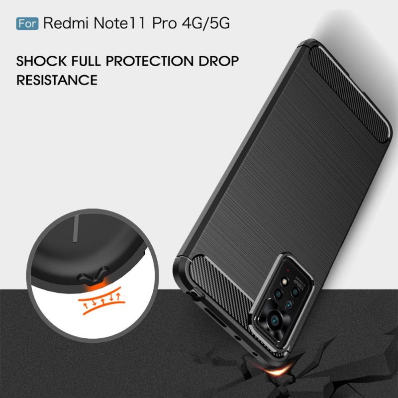 Cover Xiaomi Redmi Note 11 Pro / 11 Pro 5G Børstet Kulfiber