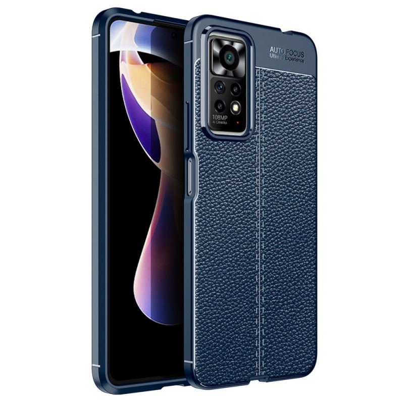 Cover Xiaomi Redmi Note 11 Pro / 11 Pro 5G Dobbelt Linje Litchi Læder Effekt