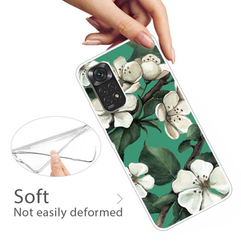 Cover Xiaomi Redmi Note 11 Pro / 11 Pro 5G Hvide Blomster