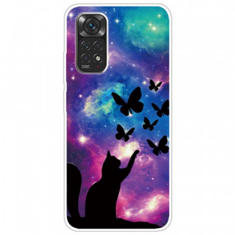 Cover Xiaomi Redmi Note 11 Pro / 11 Pro 5G Kat Og Sommerfugle I Rummet