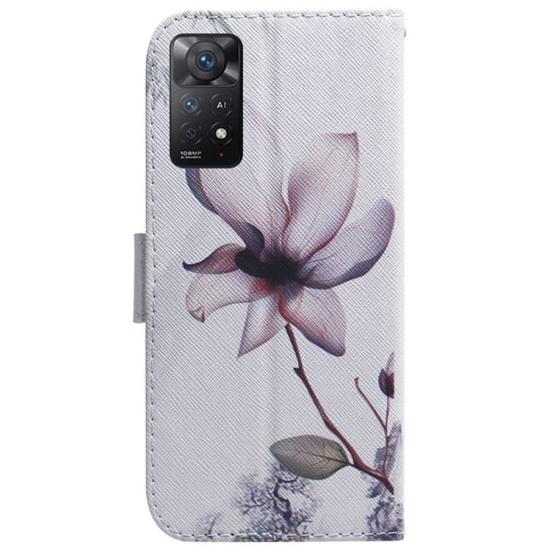 Flip Cover Xiaomi Redmi Note 11 Pro / 11 Pro 5G Blomst Støvet Pink