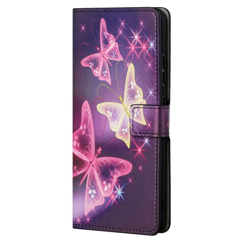 Flip Cover Xiaomi Redmi Note 11 Pro / 11 Pro 5G Sommerfugle Og Blomster