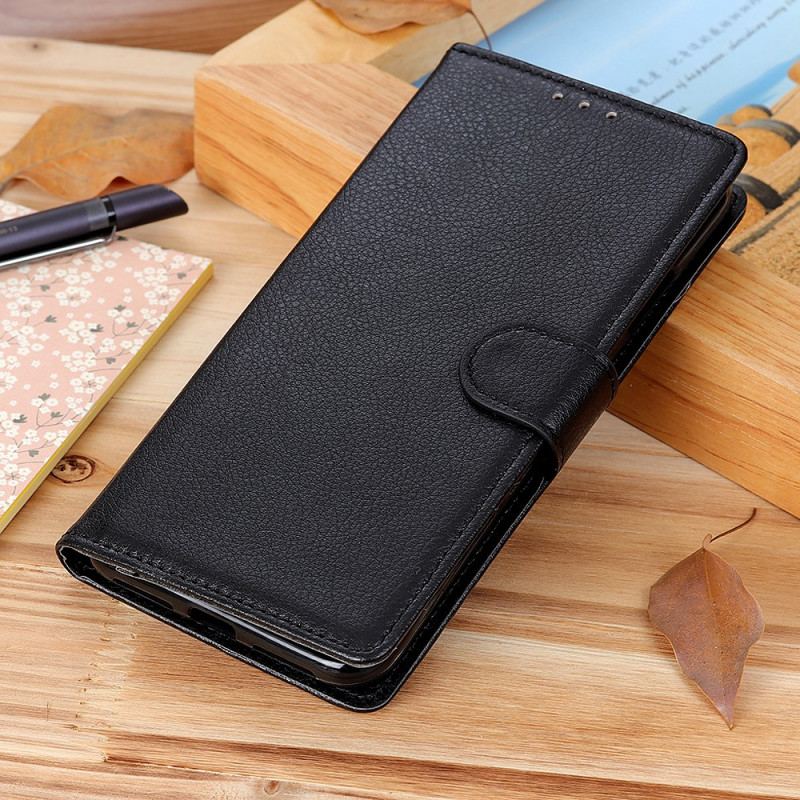 Flip Cover Xiaomi Redmi Note 11 Pro / 11 Pro 5G Traditionelt Litchi Imiteret Læder