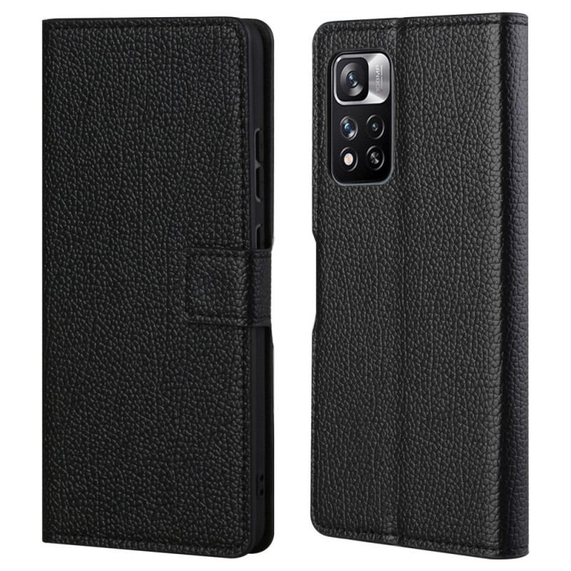 Læder Cover Xiaomi Redmi Note 11 Pro / 11 Pro 5G Litchi Korn