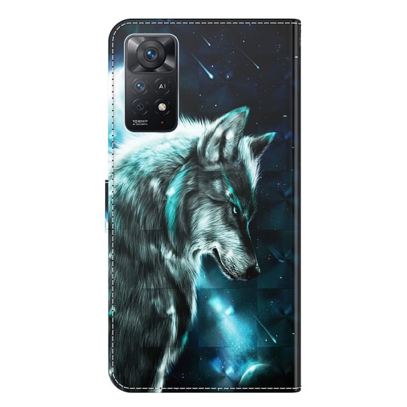 Læder Cover Xiaomi Redmi Note 11 Pro / 11 Pro 5G Majestætisk Ulv