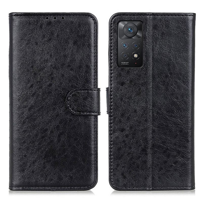 Læder Cover Xiaomi Redmi Note 11 Pro / 11 Pro 5G Tekstureret Kunstlæder