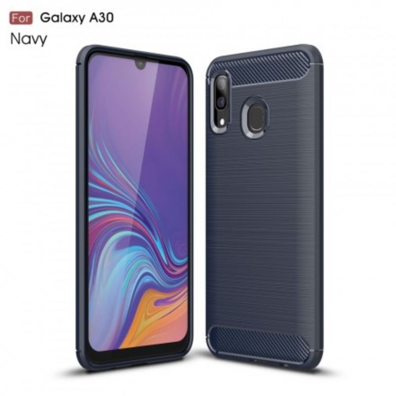 Cover Samsung Galaxy A30 Børstet Kulfiber