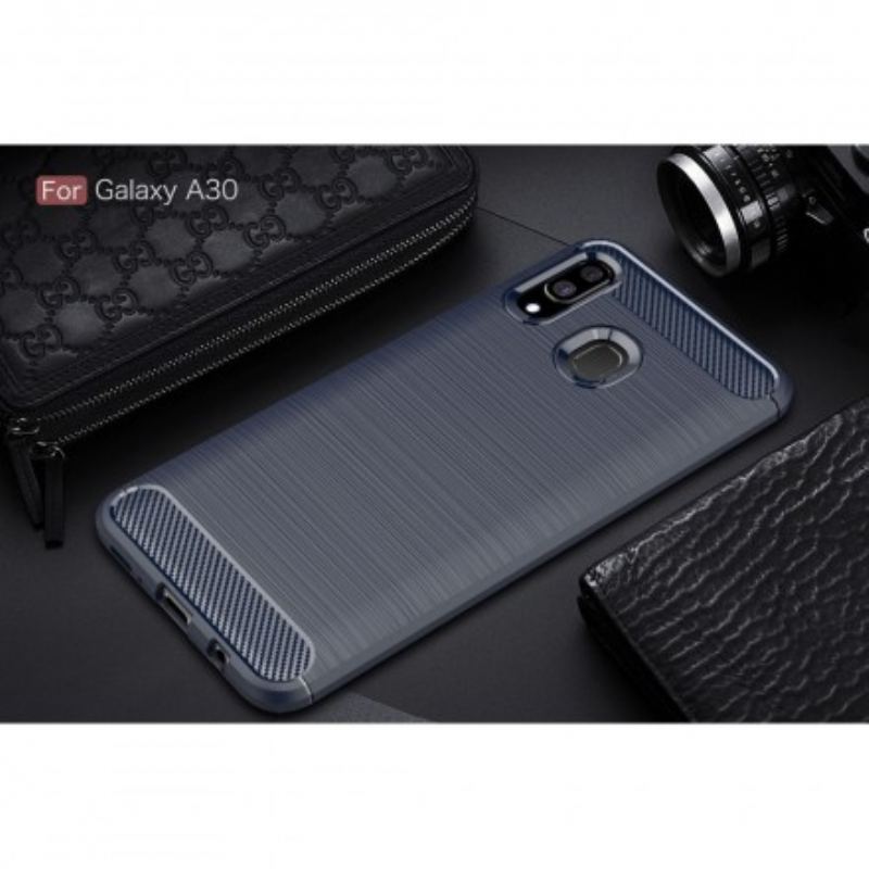 Cover Samsung Galaxy A30 Børstet Kulfiber