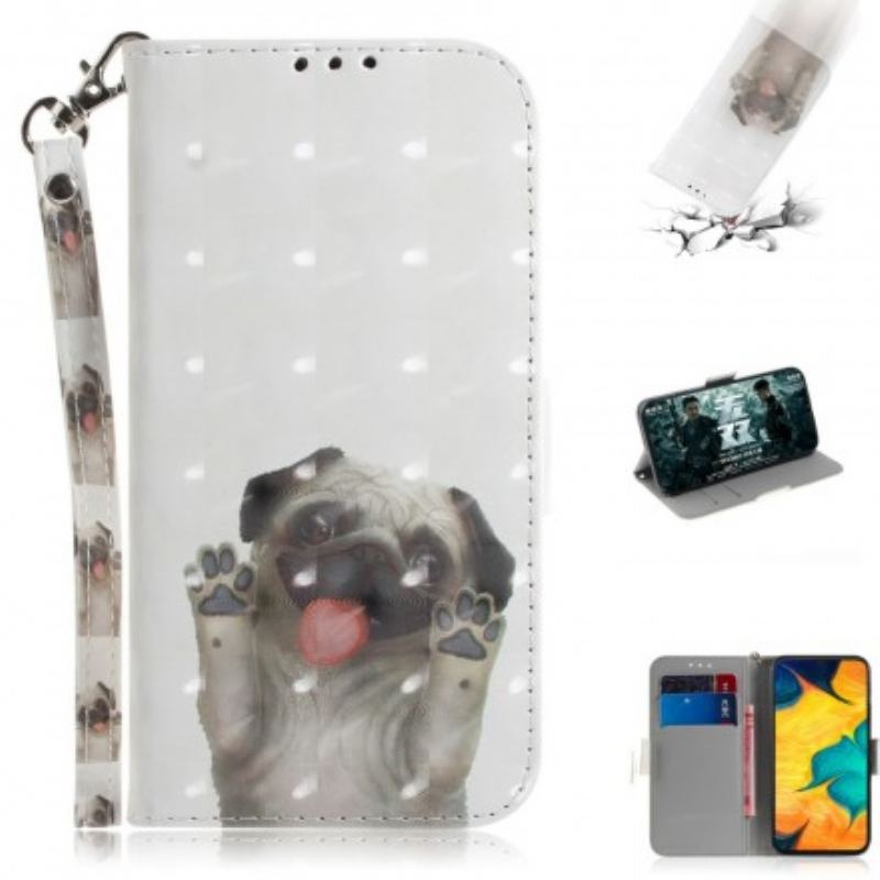 Flip Cover Samsung Galaxy A30 Med Snor Elsker My Dog Thong