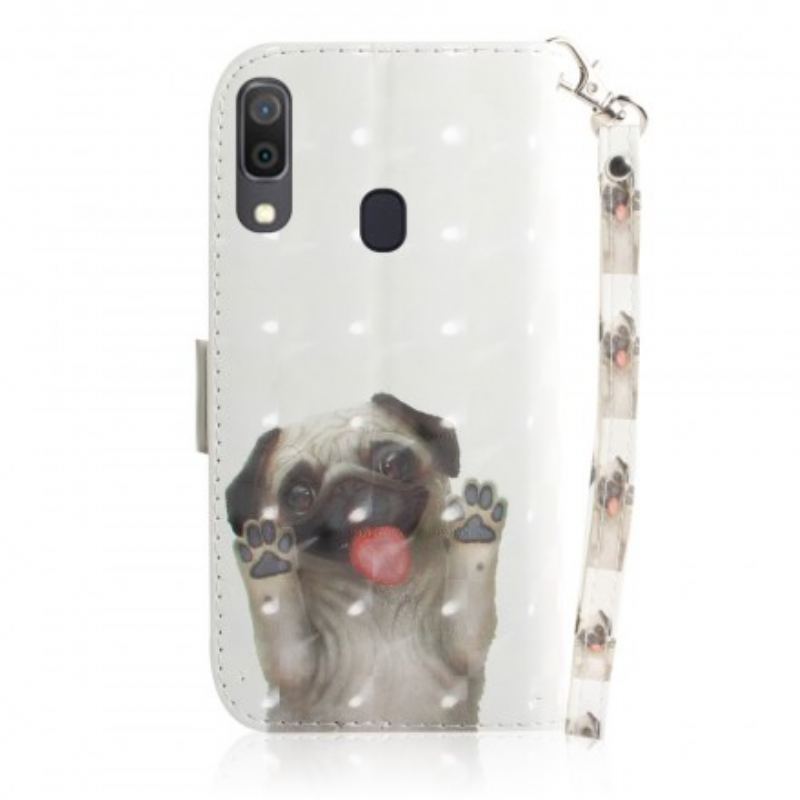 Flip Cover Samsung Galaxy A30 Med Snor Elsker My Dog Thong