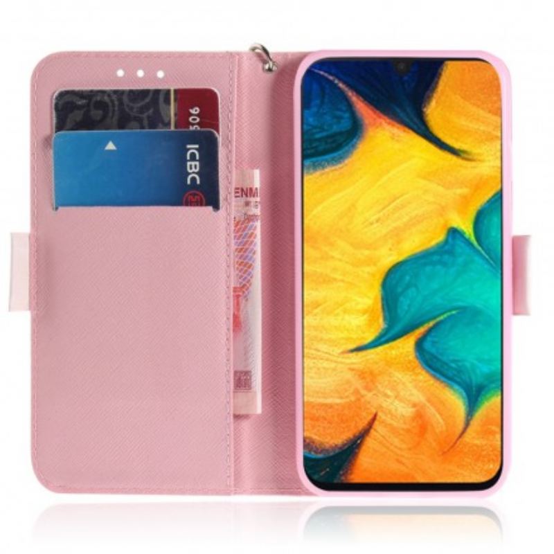 Flip Cover Samsung Galaxy A30 Med Snor Panda Love Med Snor