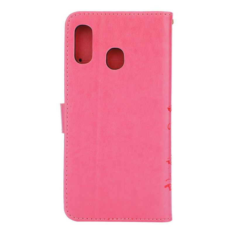 Flip Cover Samsung Galaxy A30 Sommerfugle Og Blomster