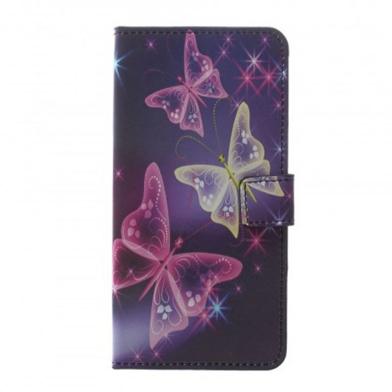 Flip Cover Samsung Galaxy A30 Sommerfugle Og Blomster